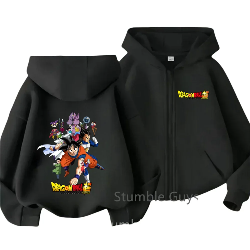 

Spring Fall Boys Girls Super Saiyan Hoodie Dragon Ball Zipper Hoodie Kids Goku Sweatshirt Boys Sweatshirt