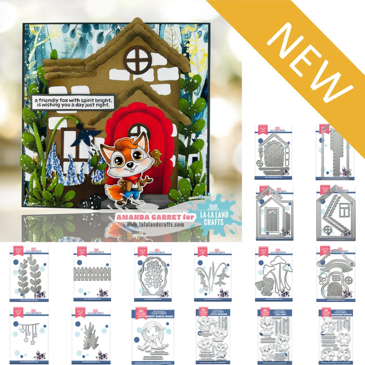 

2026 House Base Fence Mushroom Plants Ivy Arbor Flowers Fox Metal Cutting Dies Clear Stamps for DIY Scrapbook Paper February