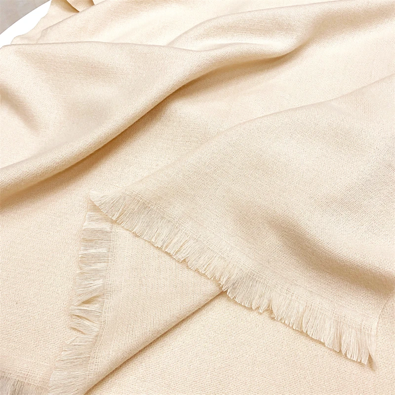 여성용 겨울 스카프 캐시미어 따뜻한 솔리드 파시미나 블랭킷 랩 여성용 두꺼운 부드러운 부판다 태슬 숄 랩 폰초 에샤르프