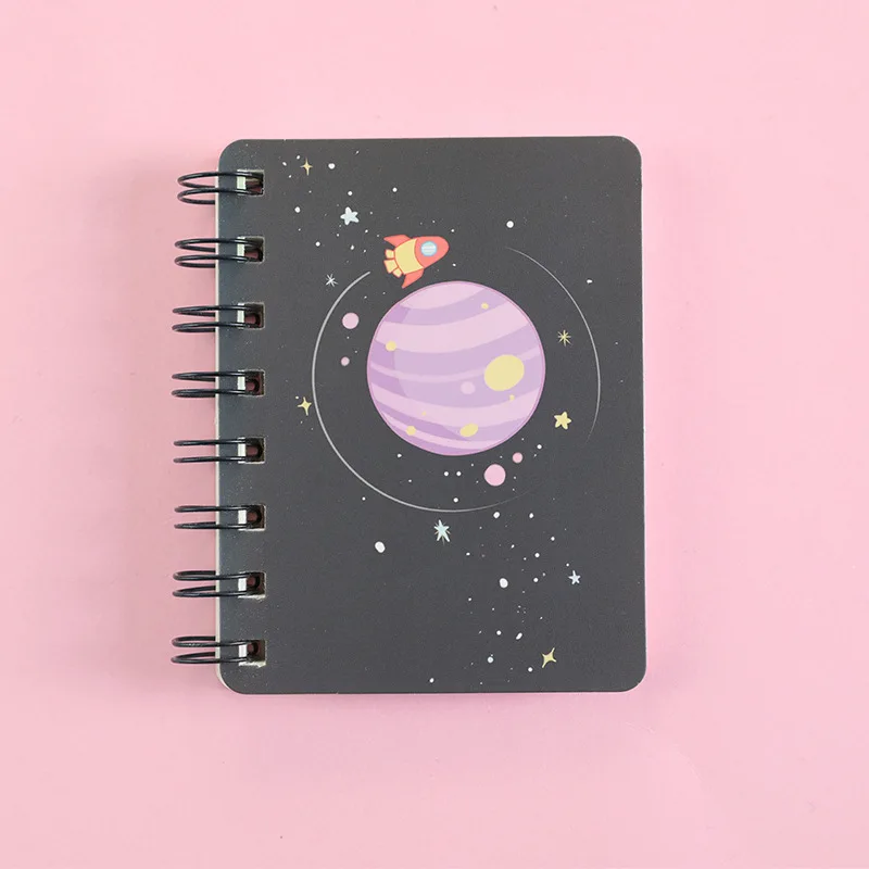 A7 Mini Notebook Planet Flip Coil Book Notes School Supplies Office Stationery Student Portable Pocket Note Books Memo Pad 1pc