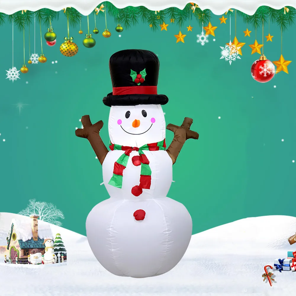 

Christmas Inflatable Branch Snowman with LED Glowing Light Merry Christmas Outdoor Decoration Home Party New Year Xmas Decor