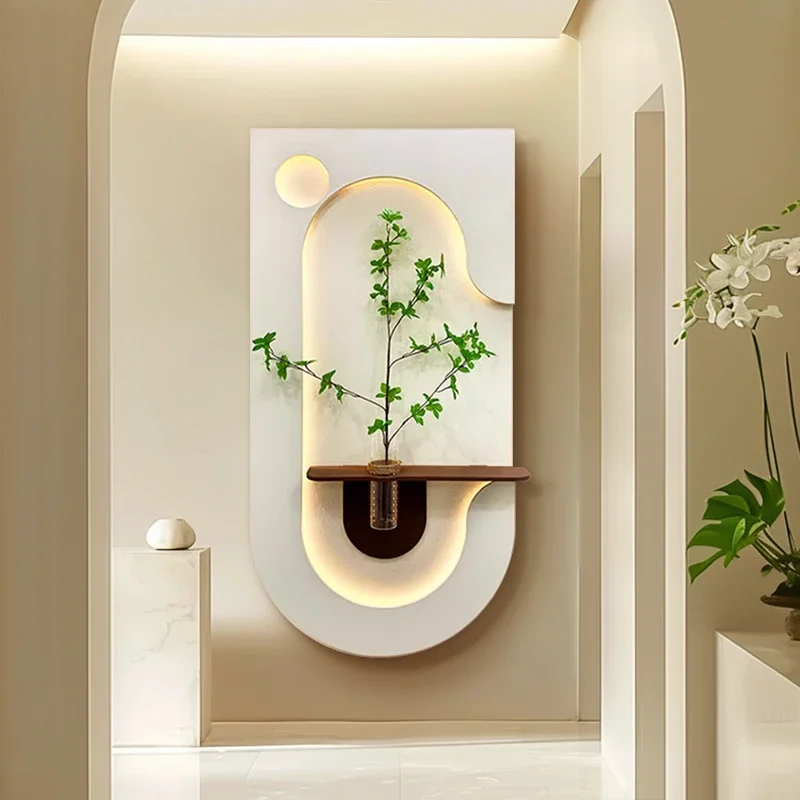 للمزهرية الحديثة LED عصا امب Stereoskopische Grün Pflanze Ingang Dekoration الممر فلور Wohnzimmer Hangen Malerei Wand Li