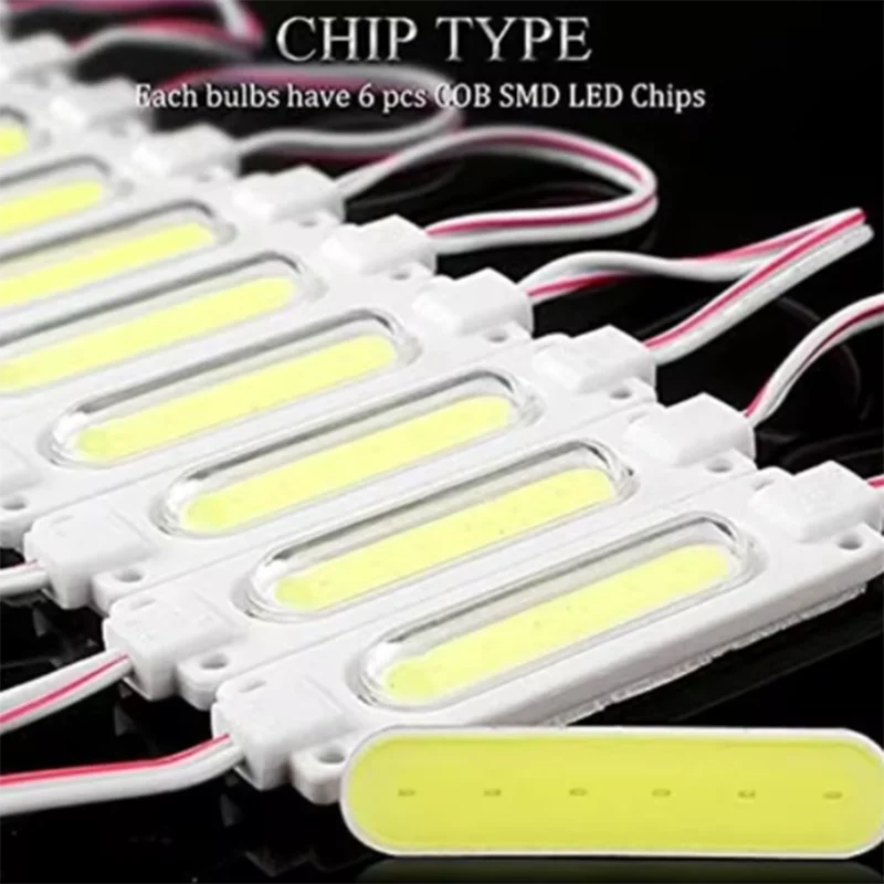 2025 20/100 pcs/lot Injection avec lentille COB Module LED étanche rétro-éclairage LED pour signe canal lettre DC12V 2 W IP68