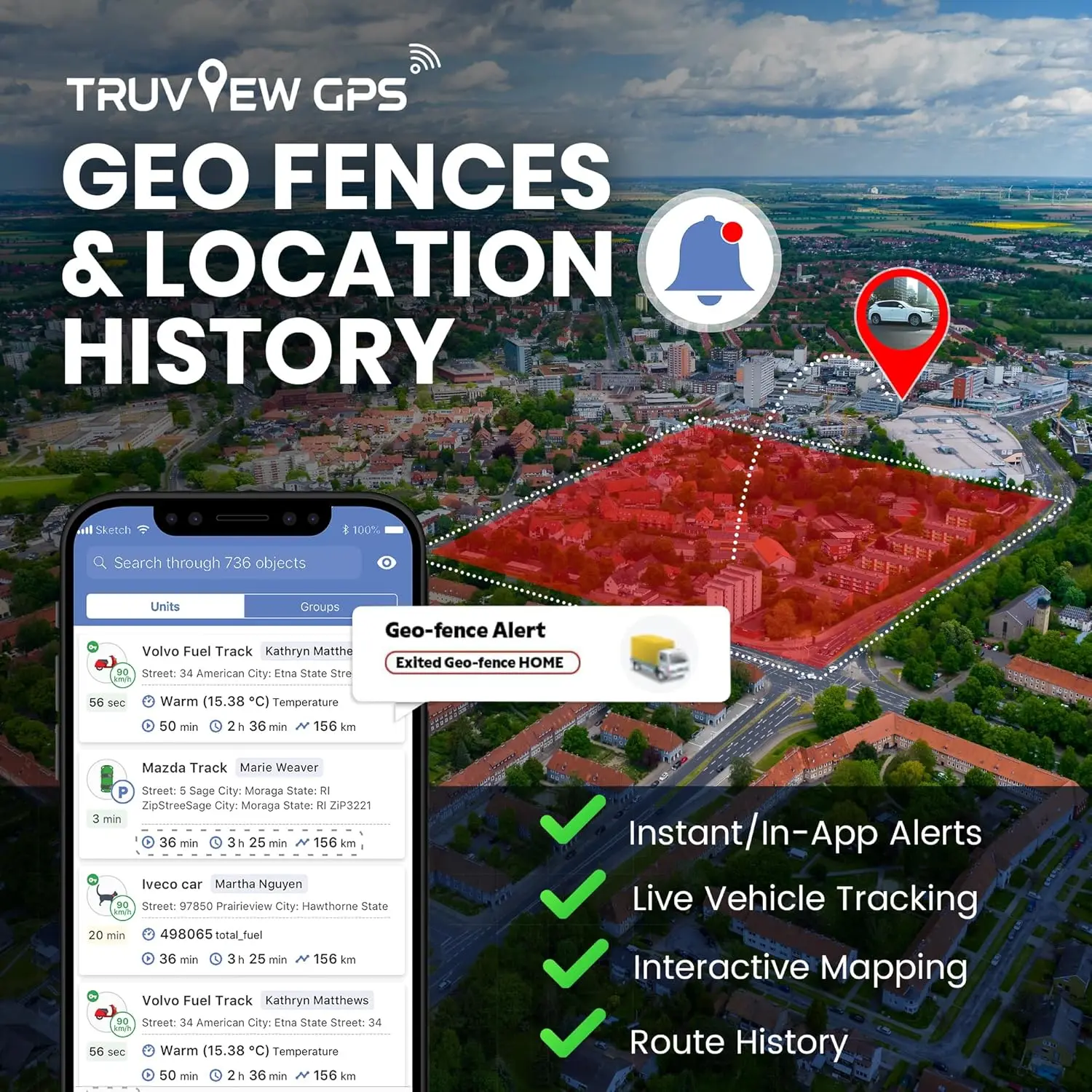 جهاز تعقب Truview TV130 4G GPS - تتبع المركبات المباشرة، سهل التركيب بسلكين، التحكم في التطبيق، بدون عقد #6