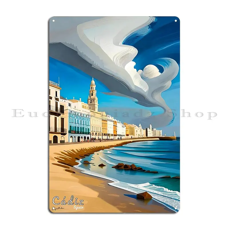 Cadiz City Of Cadiz In Spain Metal Sign Bar Pub Custom Design Cinema Tin Sign Poster