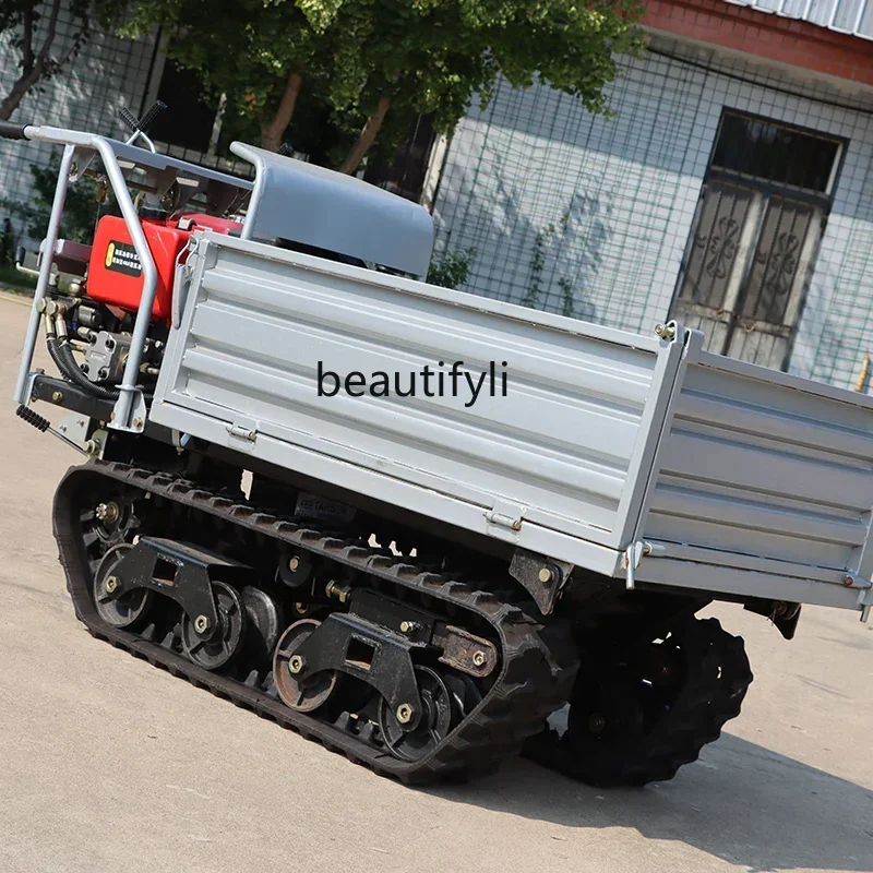 NNSmall crawler transporter Creeper รถเกษตรดีเซล mountain porter รถตักไซต์ก่อสร้าง