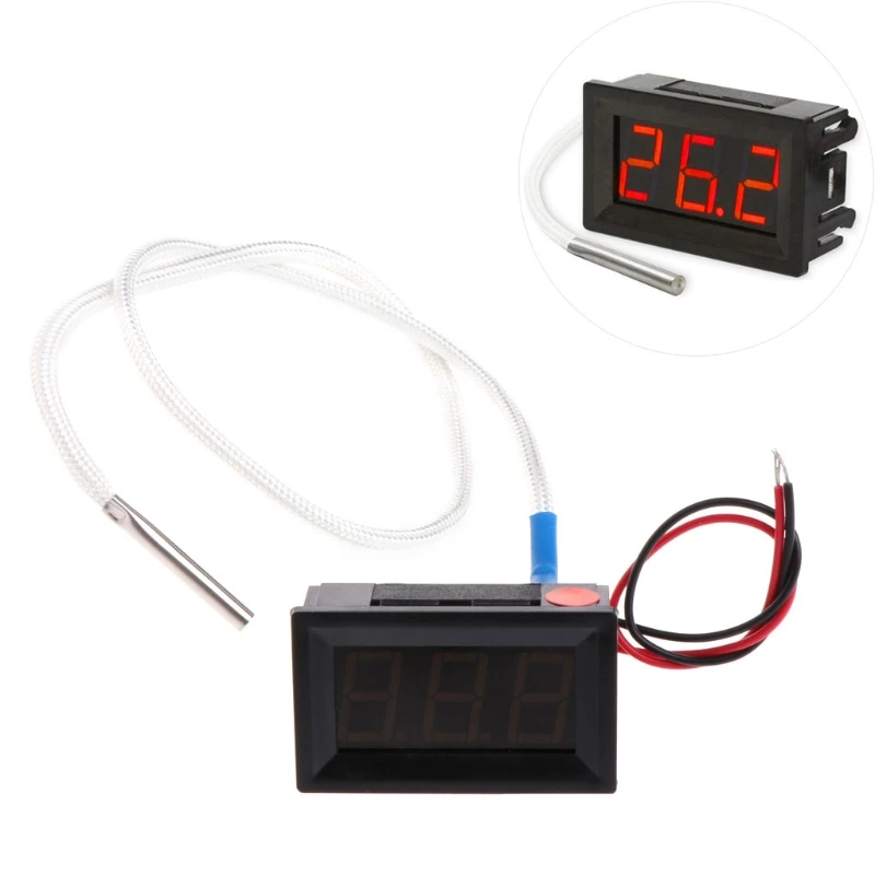 ความแม่นยำสูงหลอดดิจิตอลจอแสดงผล LED เครื่องวัดอุณหภูมิ 12V อุณหภูมิ K-Type XH-B310 Thermocouple เครื่องทดสอบ Thermograph