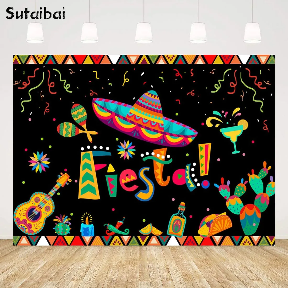 

Fiesta Theme Backdrop Mexican Birthday Baby Shower Celebration Party Photography Background Mexico Fiesta Cinco De Mayo Party