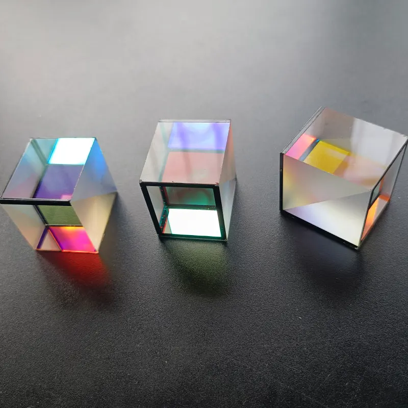 1pc 26x26x23mm Optical Beam Splitter Prism Experimental Teaching Instrument Beam Splitter K9 Glass DIY handicrafts