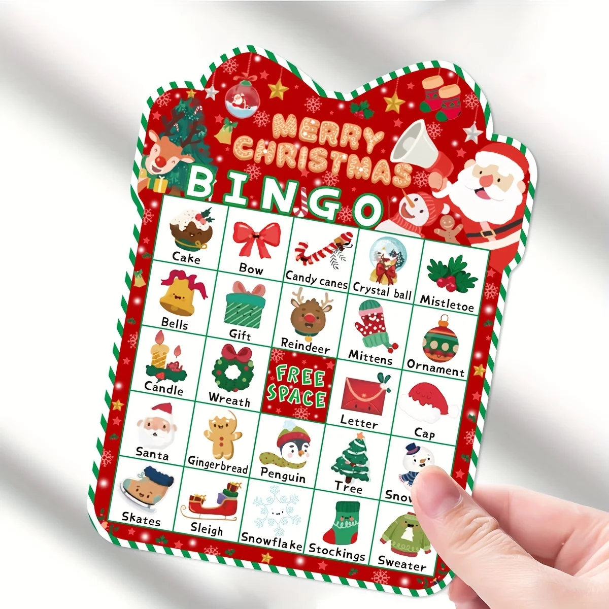 33 قطعة من بطاقات ألعاب بينجو لعيد الميلاد تتسع لـ 24 لاعبًا - تصميم عطلة احتفالي مع رجل الثلج ورجال خبز الزنجبيل ومشاهد الشتاء