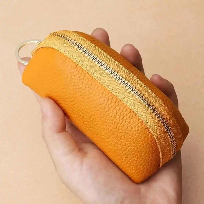 PU-Leder Autoschlüssel-Etui für Männer und Frauen, Geldbörsen, Haushalts-Schlüsselhüllen, Reißverschluss-Aufbewahrungstasche, Kartentaschen – Detail 5