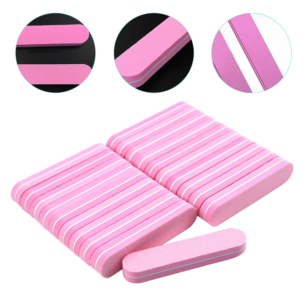 20 Stuks Mini Nagelvijlen Dubbelzijdig Manicure Pedicure Tool Herbruikbare Smoothing Polijsten Acryl Nagels Thuis Diy Gift