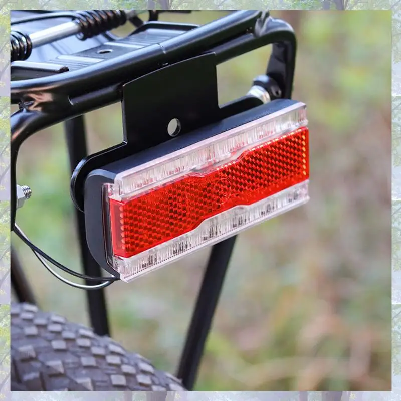 2X Bike Dynamo Rücklicht Mit Parkplatz Licht AC 6V 0,5 W LED Rücklicht Fit 50Mm montieren Loch Fahrrad Rack Träger Lampe