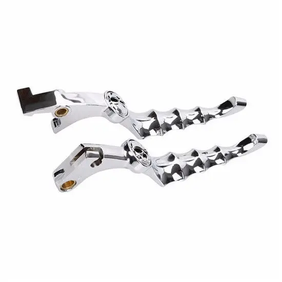 Chrome Skull Zombie Brake Clutch Levers For Honda Shadow VT 600 750 1300 1100 CB