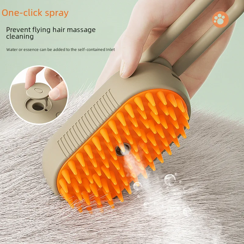 Cat and Dog Pet spray massage comb one-click spray anti-flying hair comb bath brush hair removal pet supplies factory wholesale