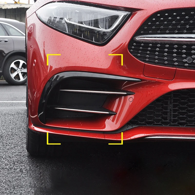 

Front Bumper Lip Splitter Spoiler Canards Air Knife Trim For Benz CLS CLS350 CLS400 CLS300 CLS53 AMG63 2018-2020