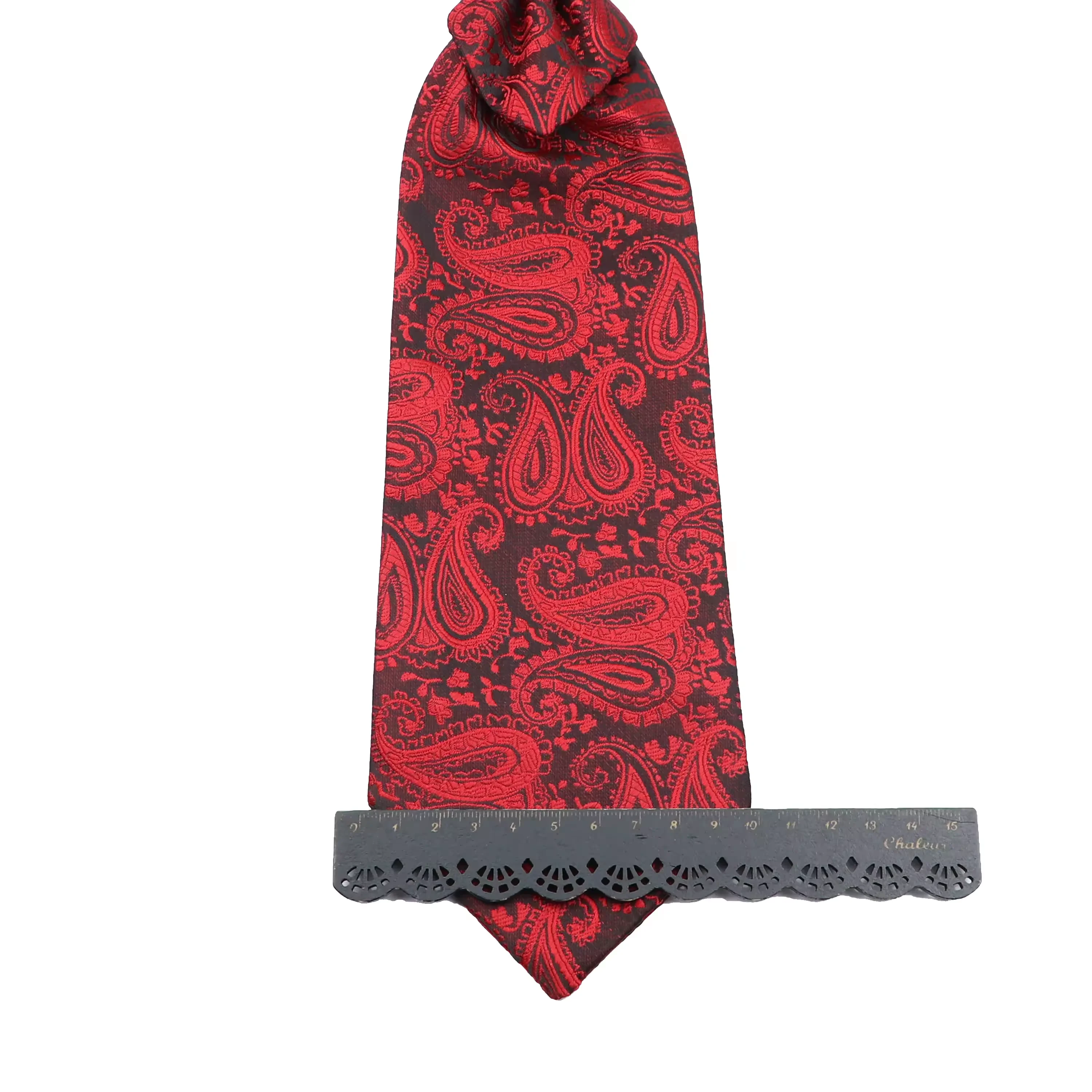 Newest Men's Soild Color Tie Brooch Set Red Ajustable NeckTie Luxury Gemstone Brooch Classic Suit Tuxedo Groom Wedding Accessory
