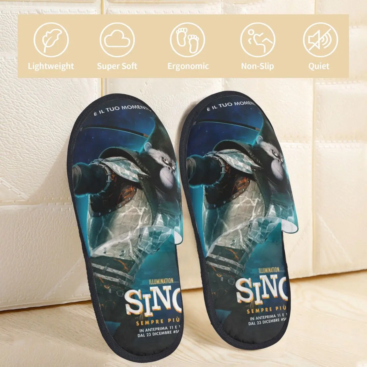 Gorilla Sing 2 Movie Cartoon Furry Slippers Anti-skid Musical Comedy Soft Household Fur Slides Slippers Living Room #2