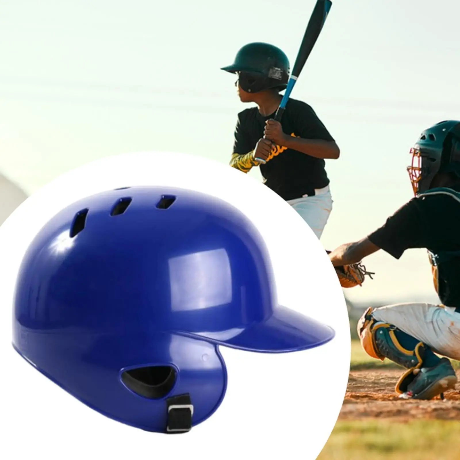 Baseball Batting Helmet Breathable 12.2x8.27x8.27inch Portable Lightweight Softball Helmet for Outdoors Training Competition