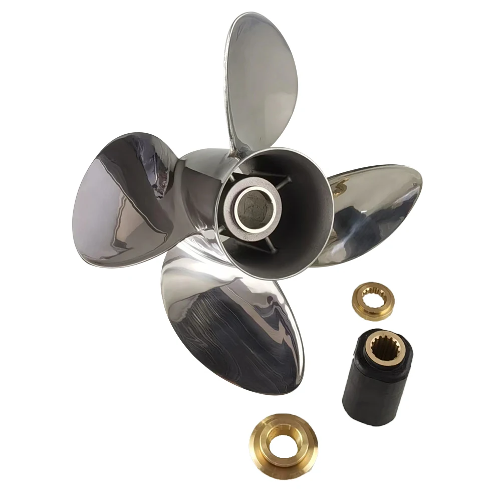 

Factory Customized 115 and Uo 4 Blade 14 1/8*19 Stainless Steel Boat Propeller for Outboard Engine