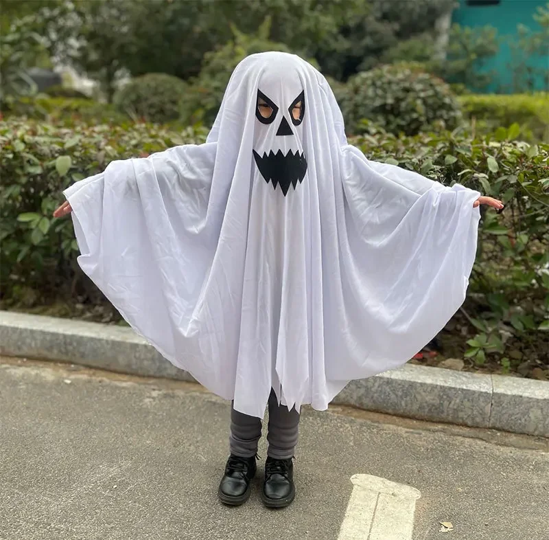 White Cloak Ghost Festival Horror White Ghost Children's Performance Clothing Cosplay Party Halloween Props