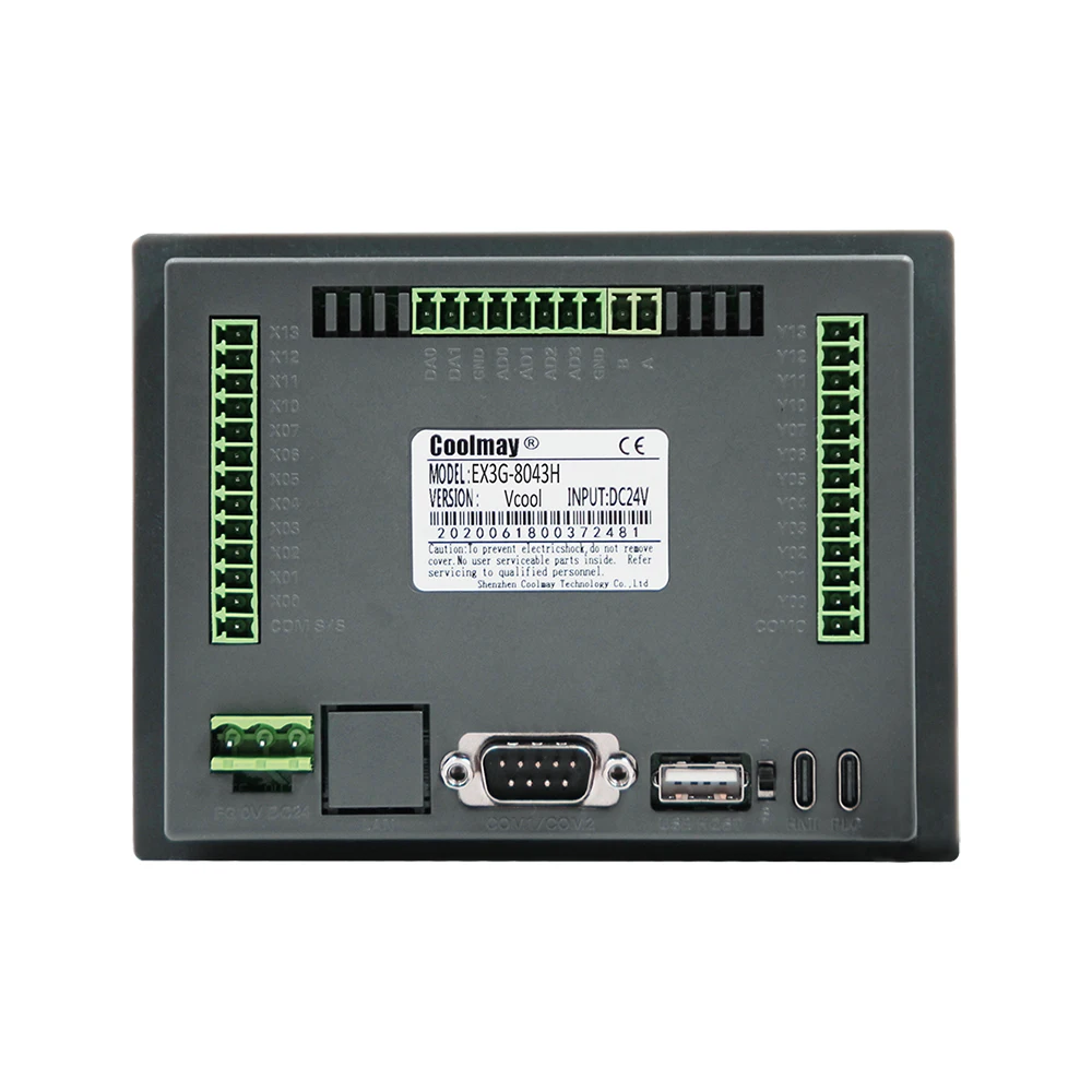Coolmay الساخن 4.3 بوصة لوحة اللمس HMI Plc الكل في واحد EX3G-8043H-24MT درجة الحرارة الرطوبة للبرمجة المنطق ضاغط تحكم