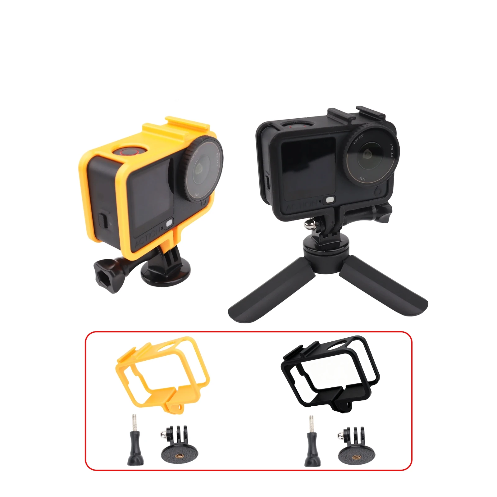 

Protective Frame Case For DJI OSMO Action 6, Camera Expansion Cage Bezel with Mount Adapter Protection Housing Shell Cover