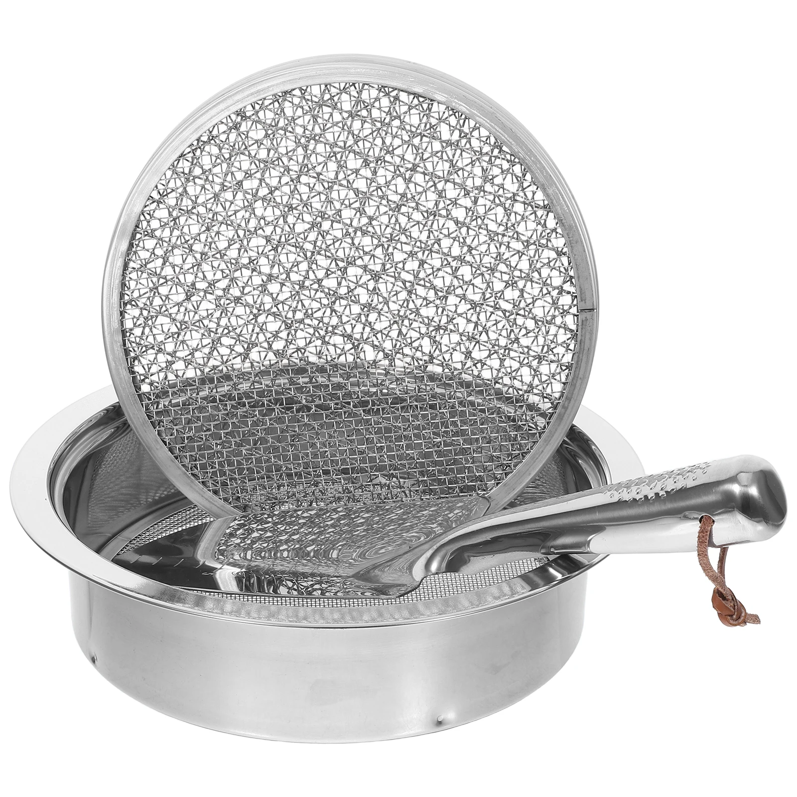 

1 Set Compost Sifter Stainless Steel Garden Soil Sieve With Interchangeable Mesh Sizes And Shovel For Gardening Tool Set