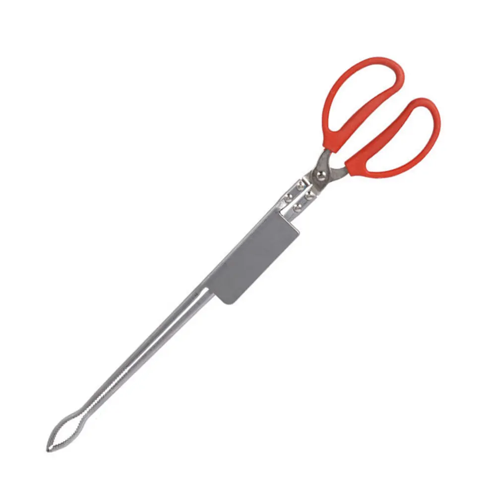 Heavy Duty Stainless Steel Eel Tong Crab Tong Loach Clip Scissor Style Non-Slip Grip Multi-Functional Outdoor Seafood Tool