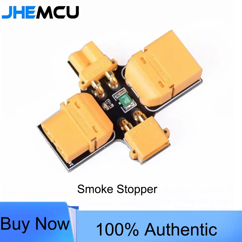 JHEMCU Smoke Stopper XT30 XT60 Male Female Plug 1-6S Self-healing Resettable Fuse Smoke Test Tool for RC FPV Drone Boat Model