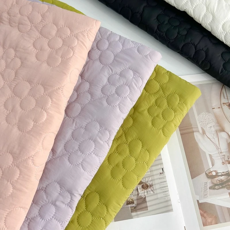 

145x50 см осень зима стеганая куртка с цветочным принтом ткань красочный хлопковый жилет юбка брюки косметичка стеганая теплая швейная ткань