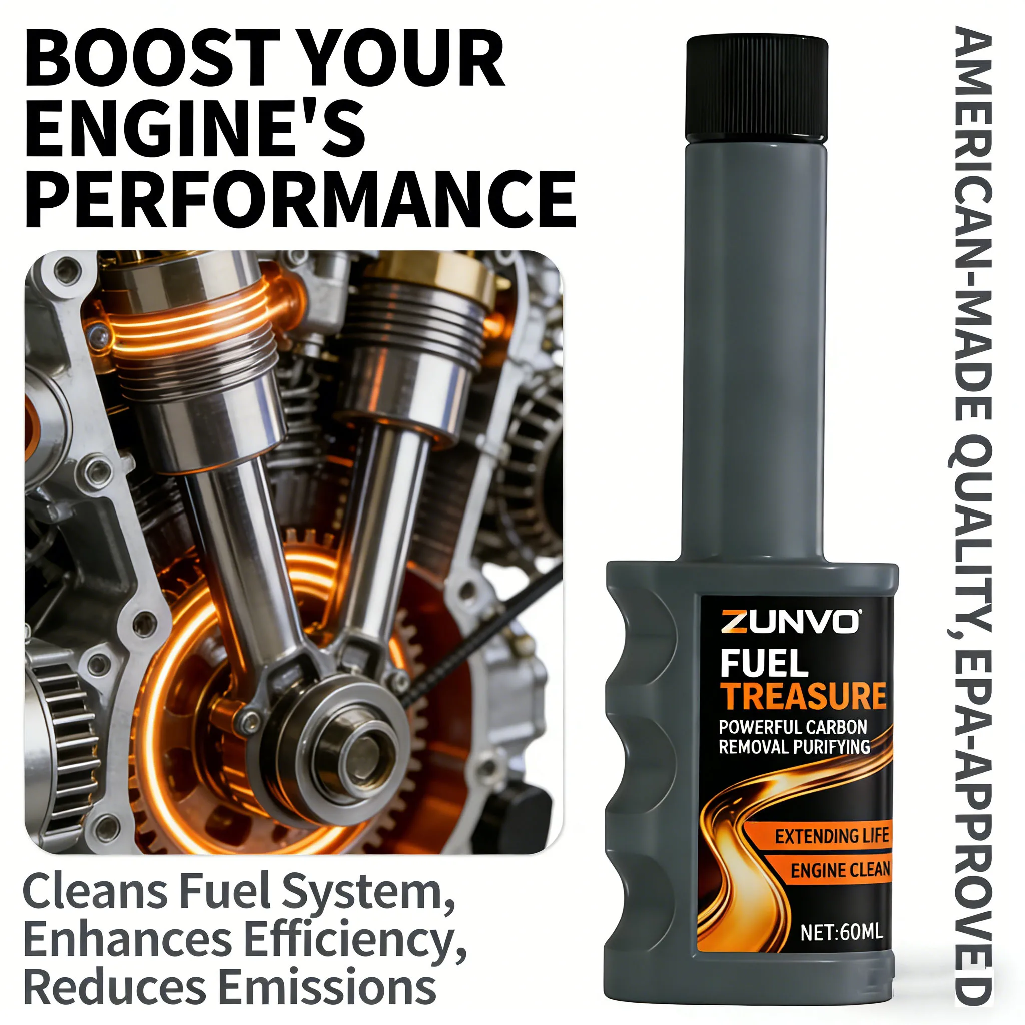 Fuel System Cleaner Powerful Carbon Removal Purifying Engine Cleaner Extend Engine Life