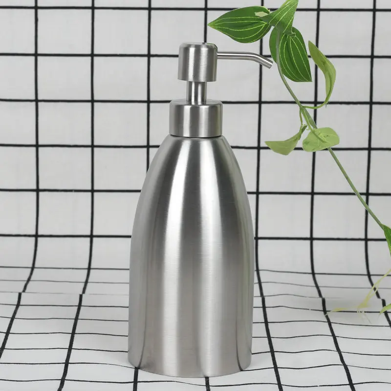 

500ml 304 Stainless Steel Soap Dispenser Hand Soap Shampoo Bottle