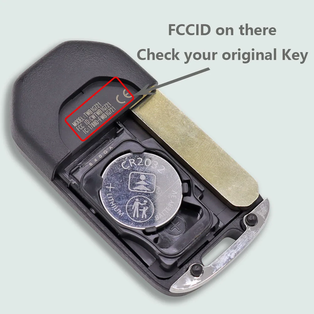 DR TWB1G721 A AFM HLIK6-3T G ID47 Chip 433MHz Flip Car Remote Key For Honda Accord Civic City CRV Vezel HR-V FRV Jazz XR-V view 3