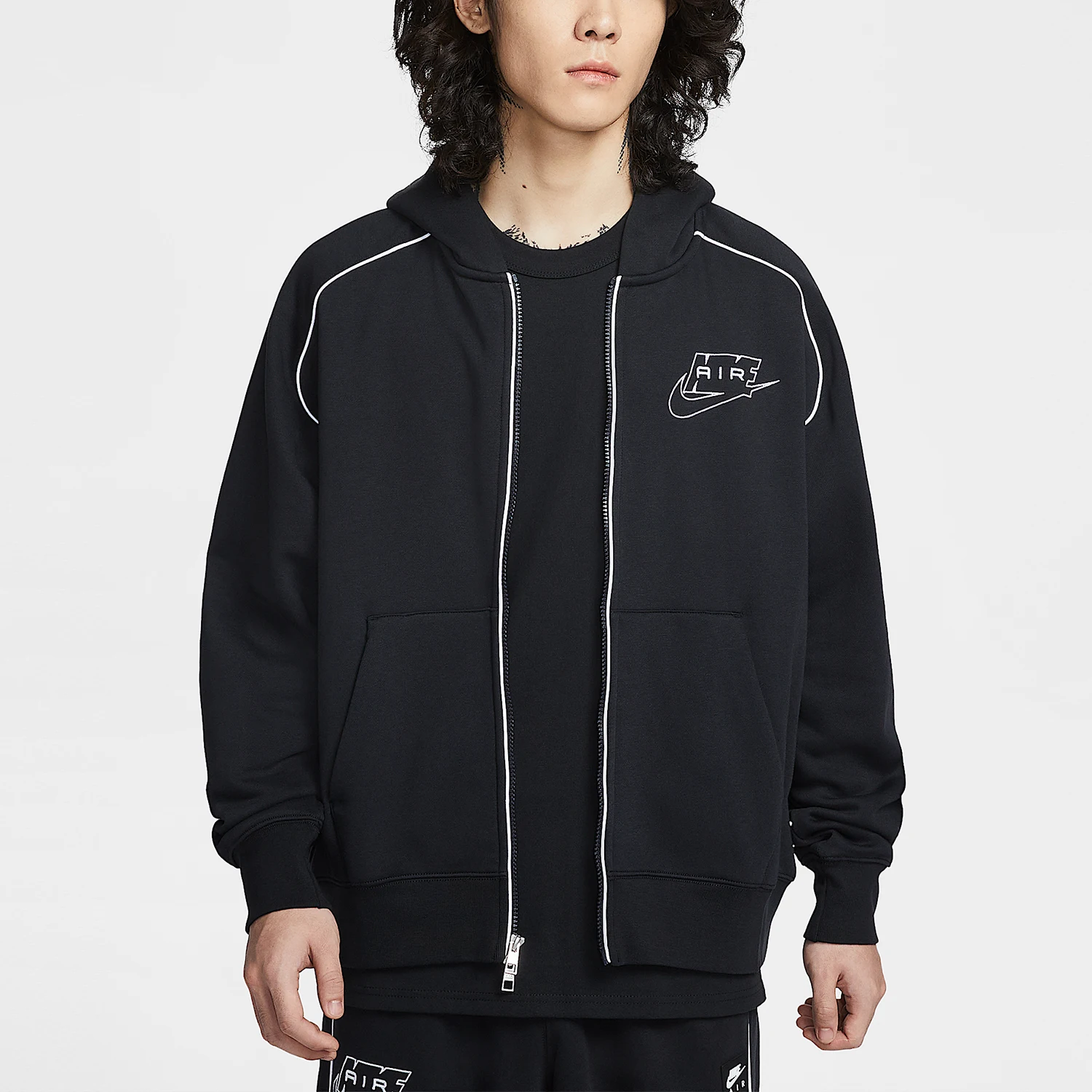 

Nike genuine 2026 spring men's hooded embroidered knitted jacket IF1275-010