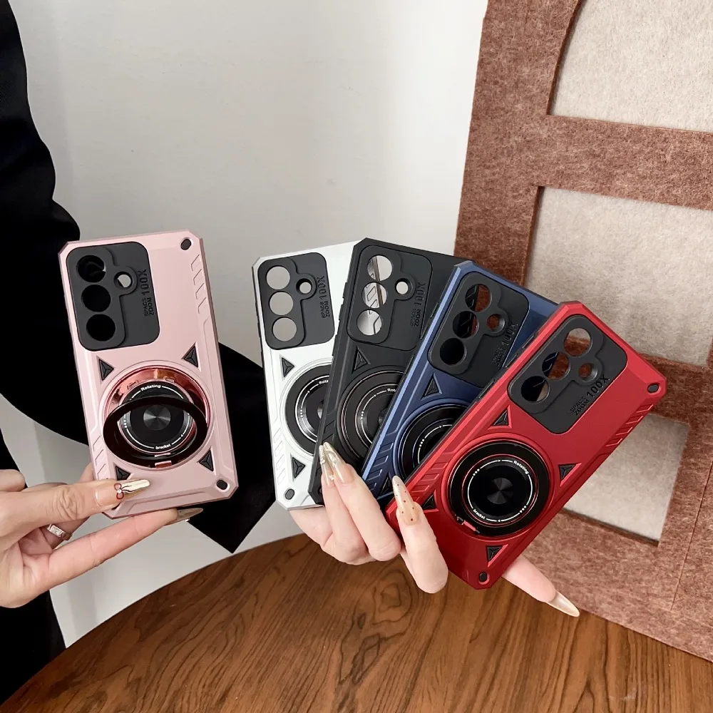 

Heavy Duty Shockproof Phone Case with 360 Ring Holder Stand for Samsung Galaxy S26 Ultra S25 S24 A17 A26 A16 A06 A56 A55 A54 A35