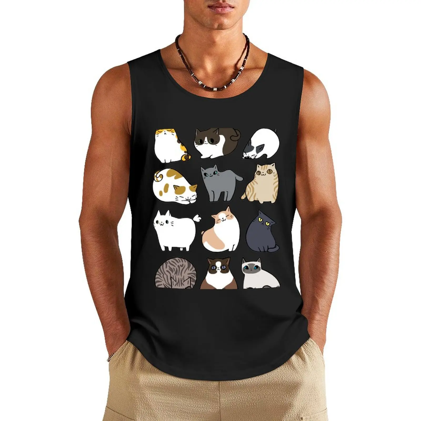 

Cats Cats Cats Tank Top Sleeveless top gym wear men