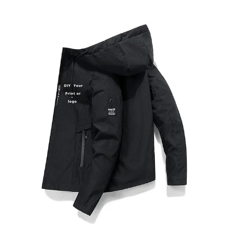 2026Your Own Design Brand Logo/Picture Personalized Custom Anywhere Men Women DIY Hooded Jacket Fashion New