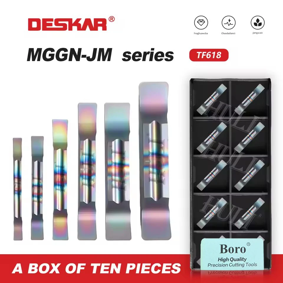 

DESKAR 100% Original ﻿MGGN Series Hardened Steel Slotting Blade MGGN150 200 300 400 500-JM TF618CNC Lathe Turning Grooving Blade