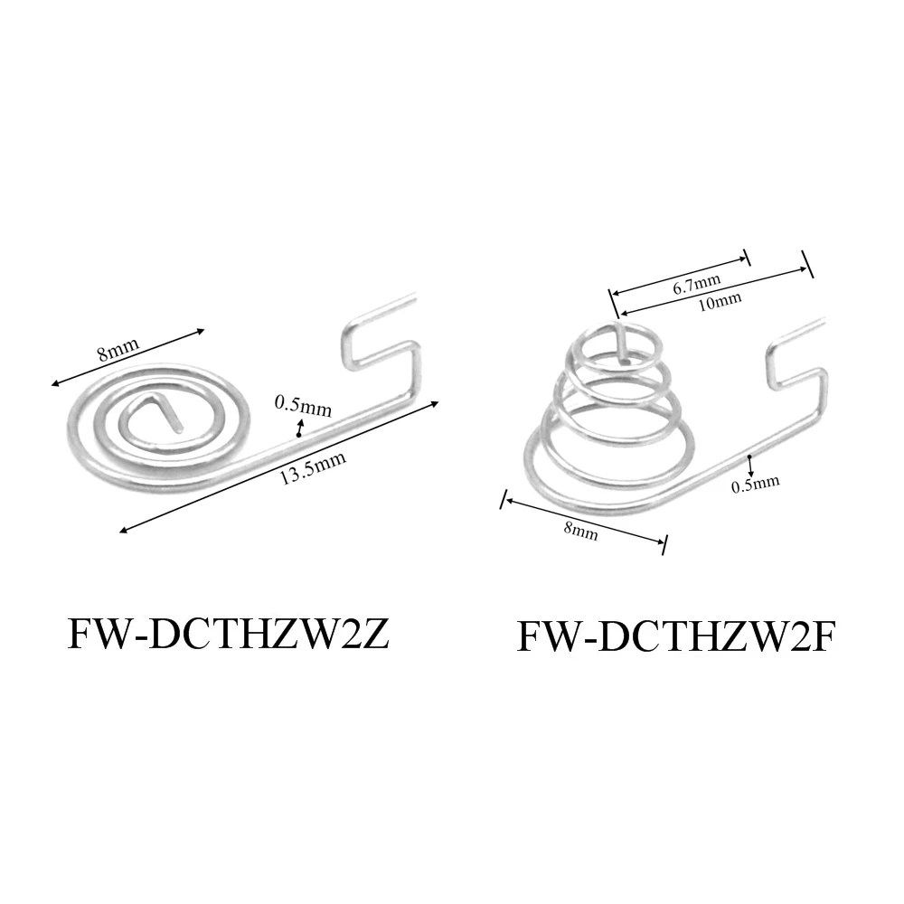 FINEWE 10PCS AAA batteria contatto bobine contatti molla batteria foro passante saldatura universale tipo molle coniche