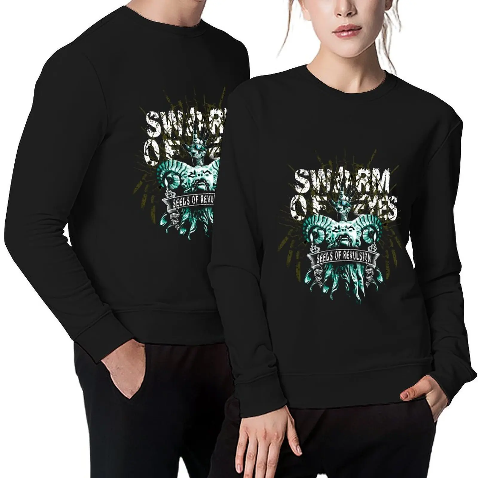 SWARM OF EYES: The Worship of False Gods Pullover autumn men clothing clothes for men new in sweatshirts