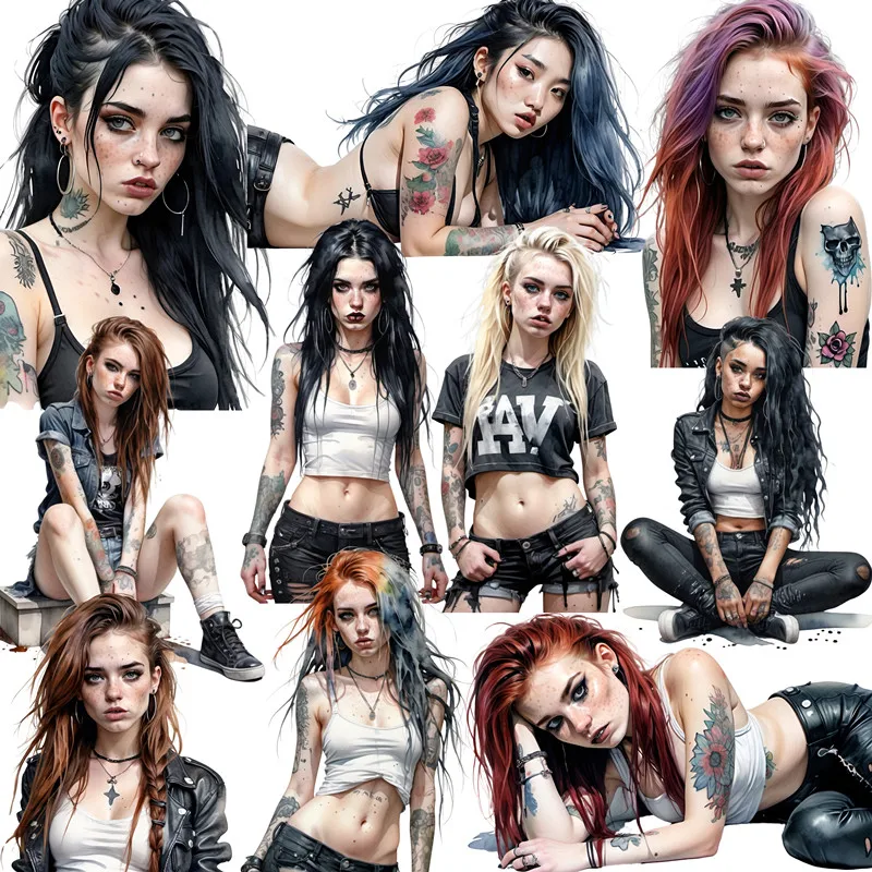 

Rock Girl Stickers Crafts And Scrapbooking stickers kids toys book Decorative sticker DIY Stationery