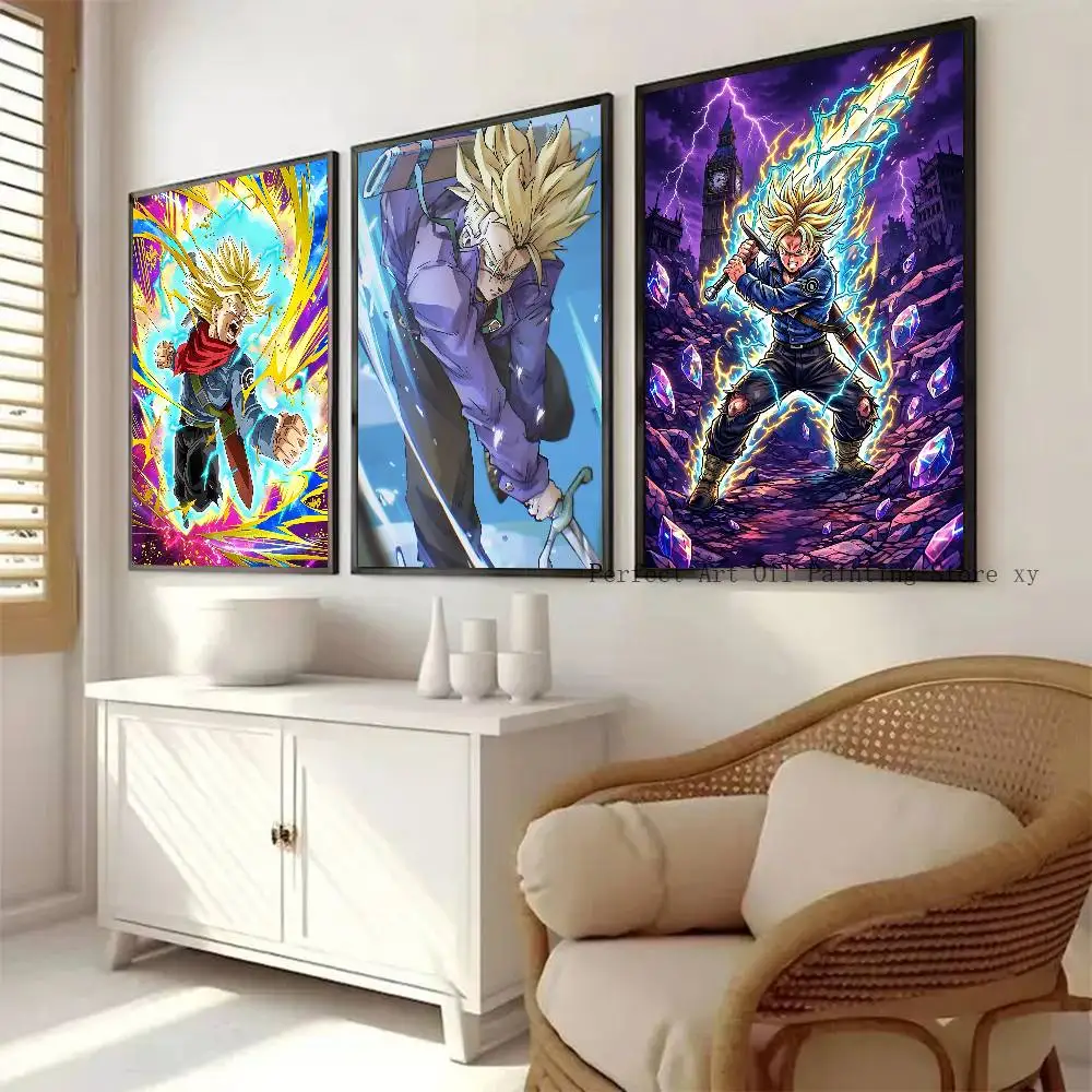 1PC Anime Dragon Ball Trunks Posters Self Adhesive Waterproof Ideal For Living Room Bedroom Bar Decoration
