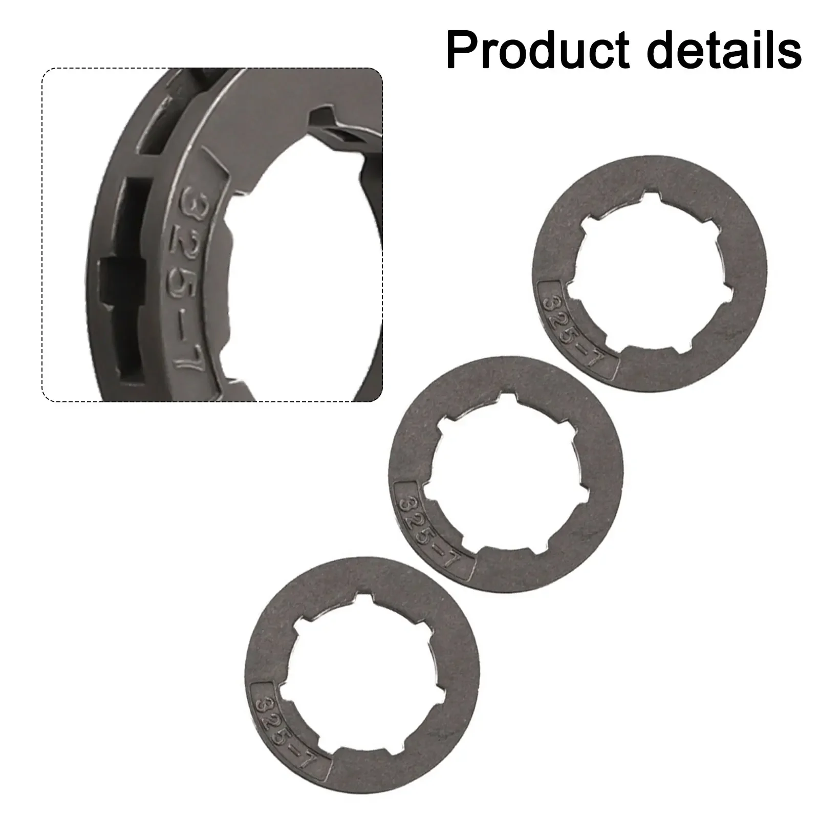 Llanta de piñón de cadena 0 325 paso 7 dientes para motosierra compatible con 024 026 028 029 034 MS 260 MS 270 MS 280 MS 290 3 llantas de piñón