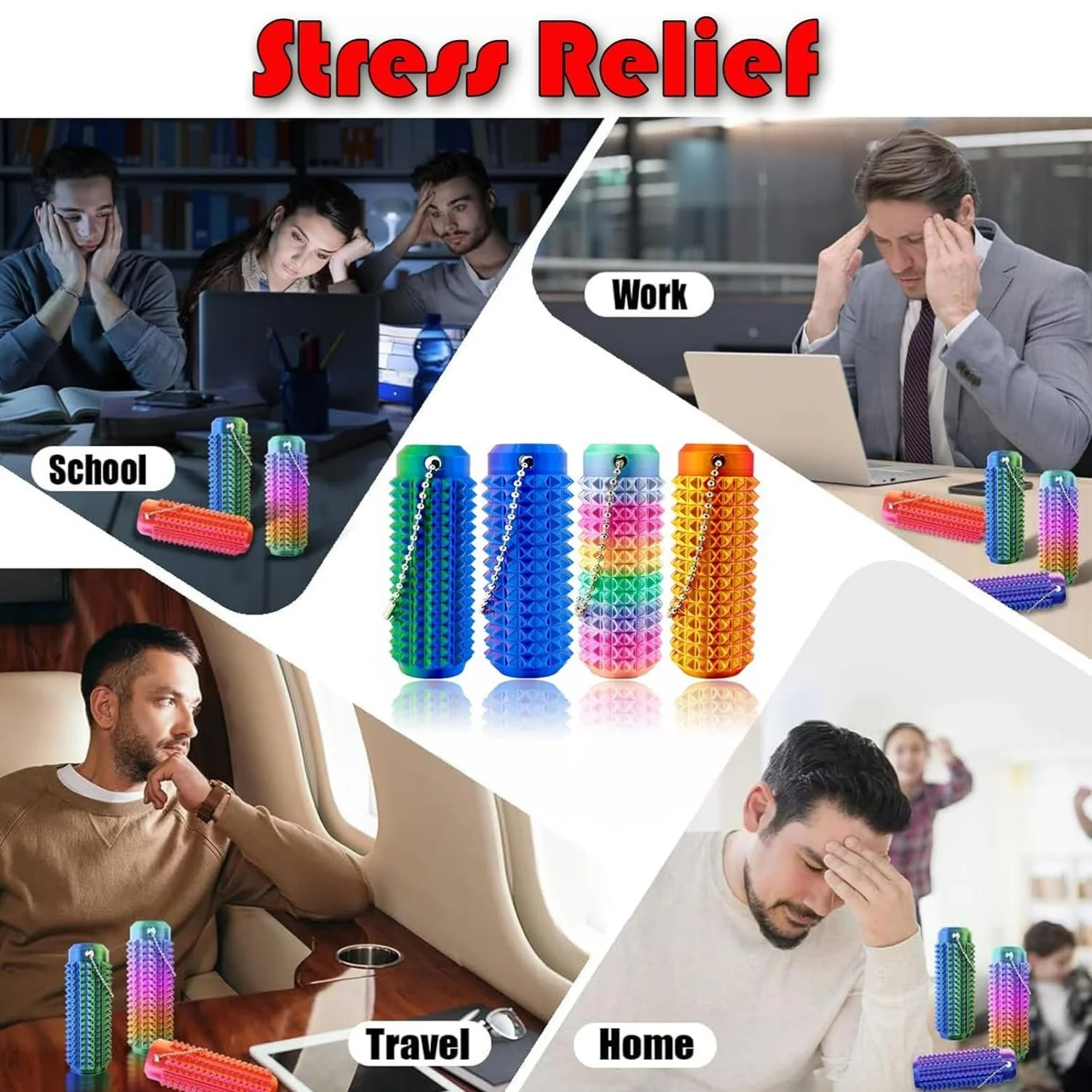 Handheld Pain Stim Fidget Roller Toys Anxiety Relief Adults & Teens Promotes Focus Novelty Stress Relief Birthday Gifts