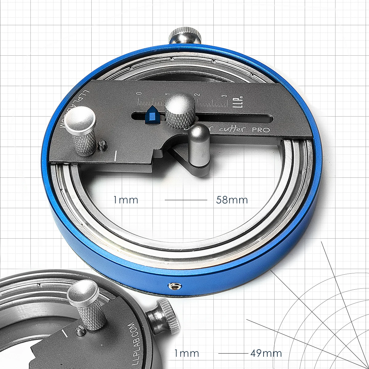 Circular cutting tool, no pin marks, compass knife for sandpaper, color filter, temperature, paper cutting, round ring, 1-58mm