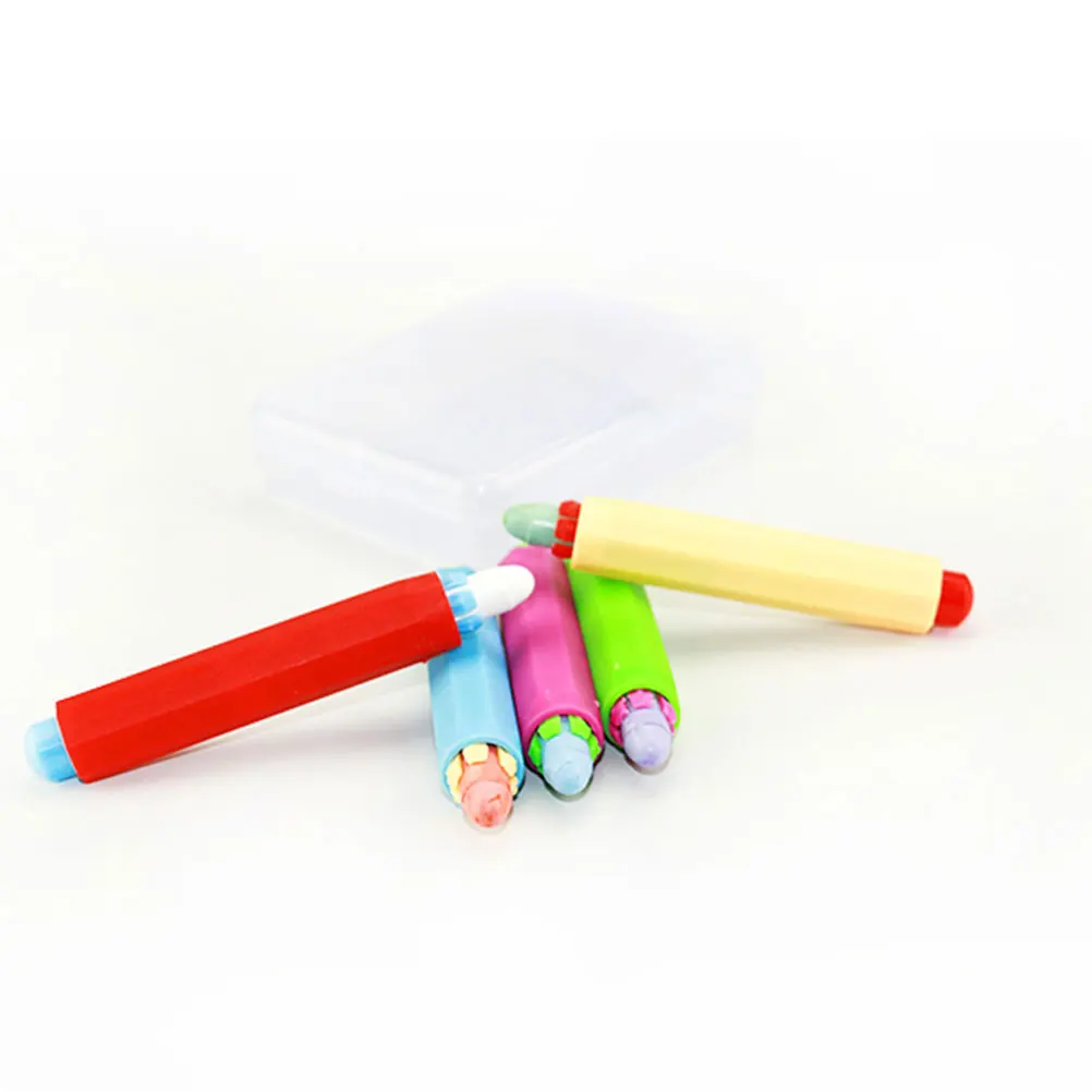 

10 pcs School Office Home Cover Colorful Plastic Cover Colorful Keeper Chalk Storage Case Chalk Clip Container