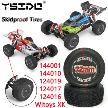 Mise à niveau Wltoys XK d'origine 72 mm 144001 144010 124019 124017 124016 ​ Pneus avant arrière 12mm HEX pour voiture tout-terrain 1/12 1/14 1/16 RC