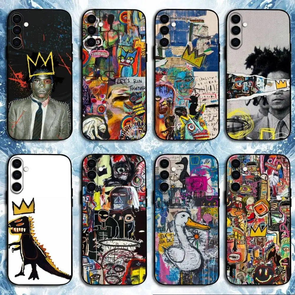 เคสโทรศัพท์ J-Jean-M-Michel B-BasquiatS สำหรับ Samsung Galaxy A73,A72,A71,A70,A53,A52,A51,อื่นๆ เคสสีดำนุ่ม