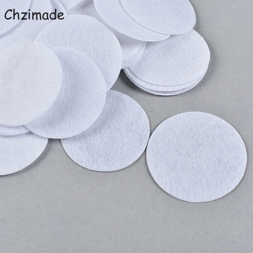 Chzimade White Non-Woven Round Felt Circle Fabric Pads For Coats Clothes Garment Diy Sewing Accessories